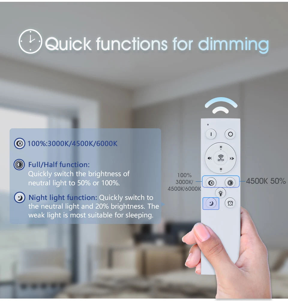 Cantarini AURA™ Smart LED Ceiling Lamp (36W, App + Remote Control)