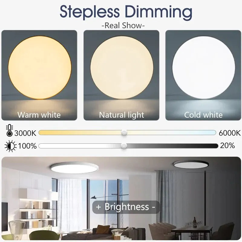 Cantarini AURA™ Smart LED Ceiling Lamp (36W, App + Remote Control)