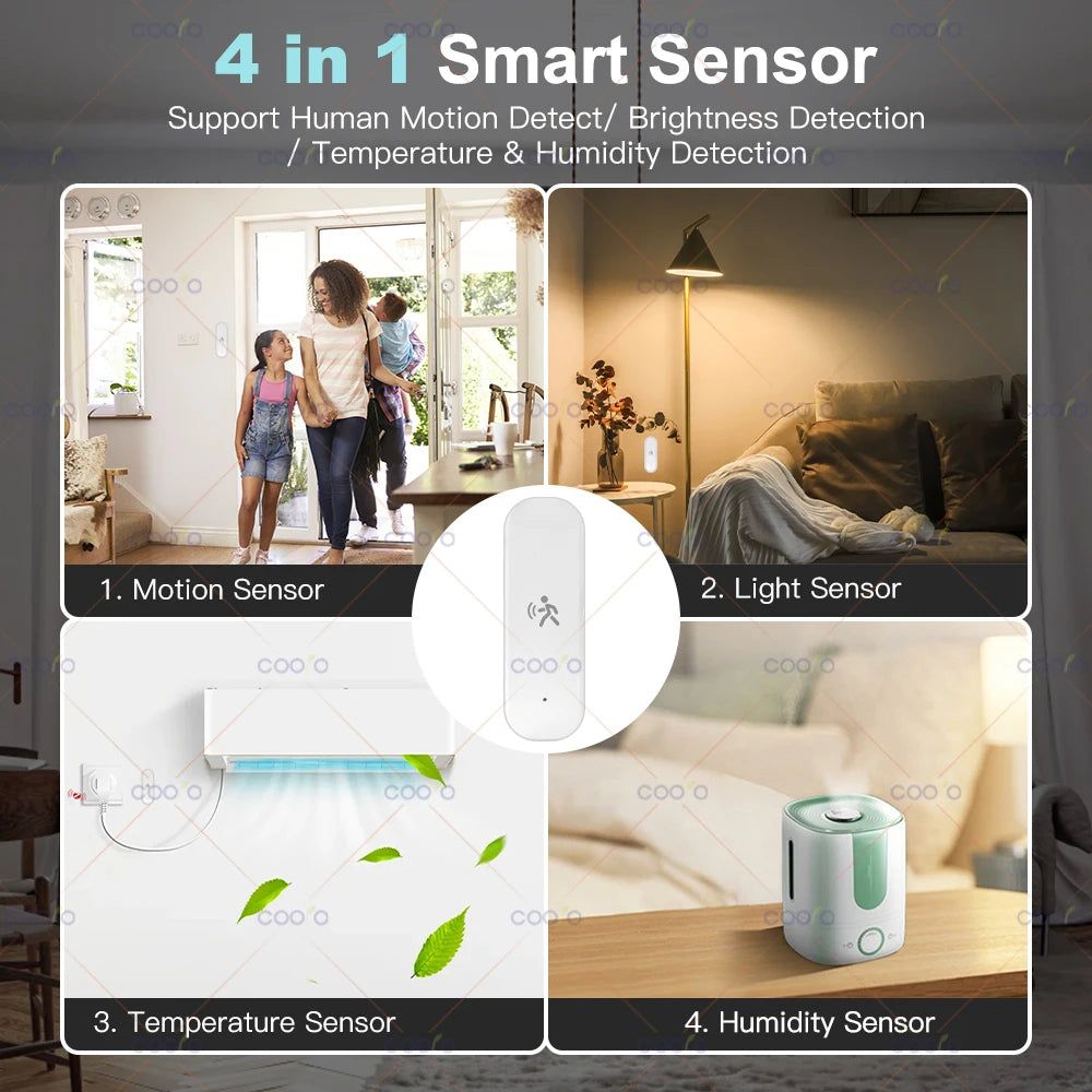 Cantarini Sense™ 4-in-1 Smart Motion & Environment Sensor (Tuya Zigbee / mmWave)