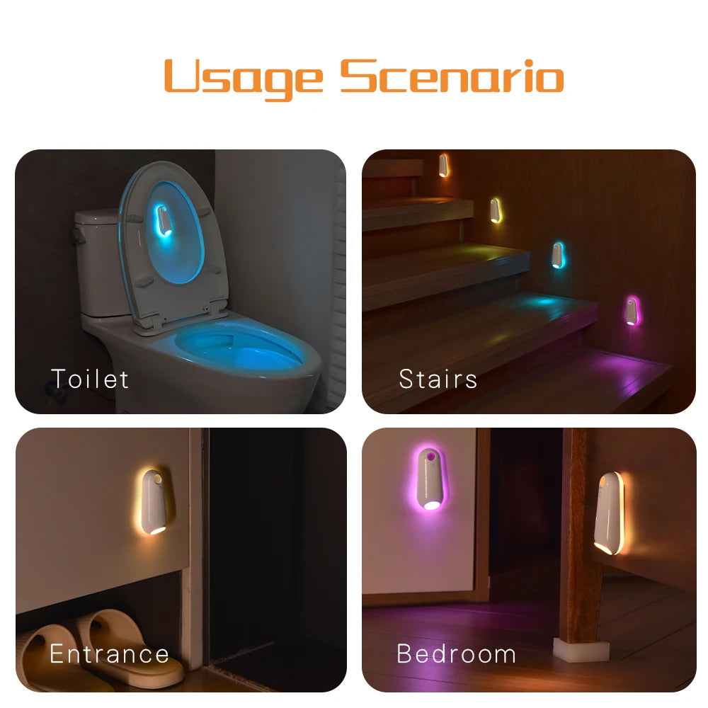 Cantarini GlowSense™ Smart Motion Night Light (8-Color USB Rechargeable)