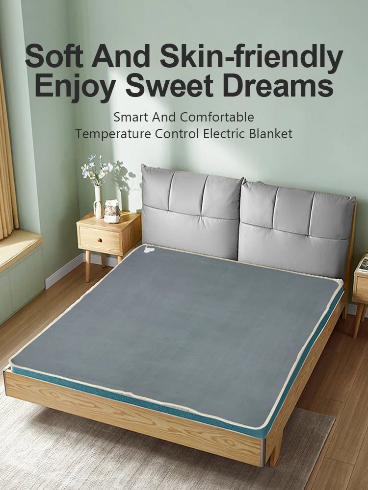 Cantarini HeatLuxe™ Electric Blanket (Smart Control, Auto-Off, Washable, EU/US Plug)