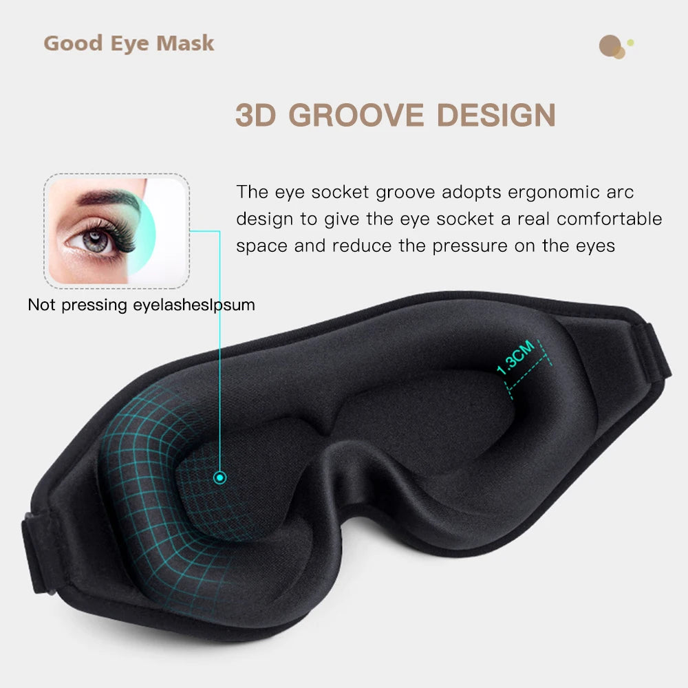 Cantarini DreamForm™ 3D Sleep Mask (Grey, Memory Foam Light-Block Design)