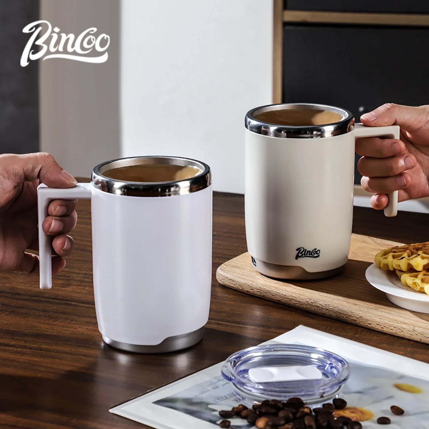 Cantarini AutoMix™ Self-Stirring Mug (Stainless Steel Magnetic Cup)