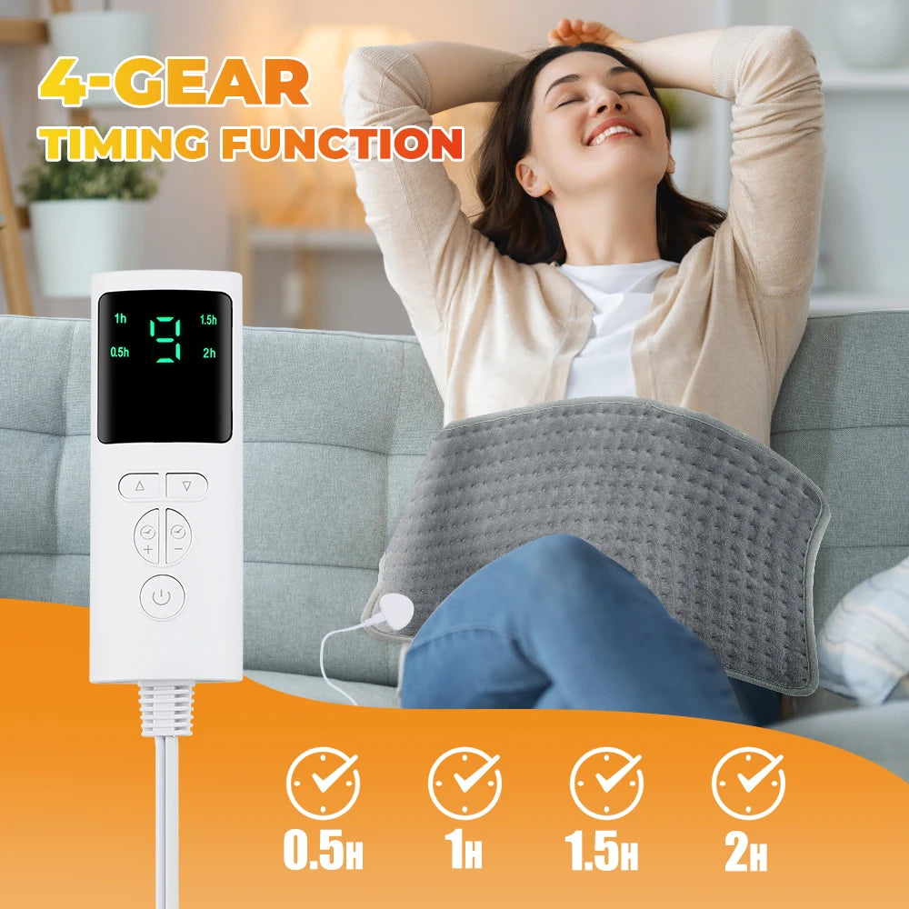 Cantarini ThermaRelief™ Electric Heating Pad (Auto-Off, Washable, EU/US/UK Plug)