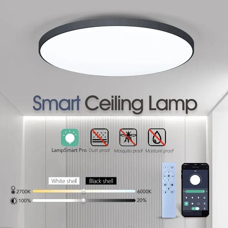 Cantarini AURA™ Smart LED Ceiling Lamp (36W, App + Remote Control)
