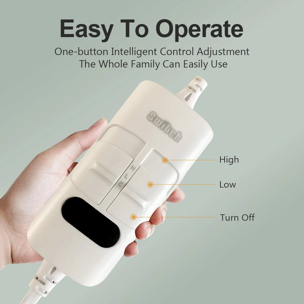 Cantarini HeatLuxe™ Electric Blanket (Smart Control, Auto-Off, Washable, EU/US Plug)