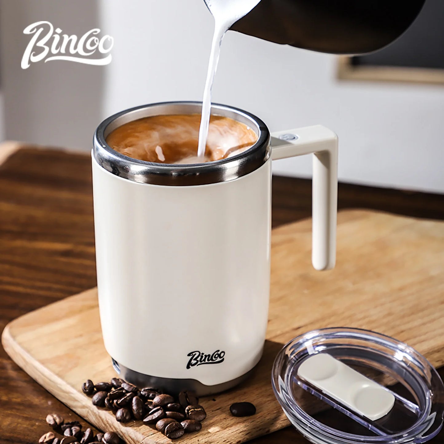 Cantarini AutoMix™ Self-Stirring Mug (Stainless Steel Magnetic Cup)