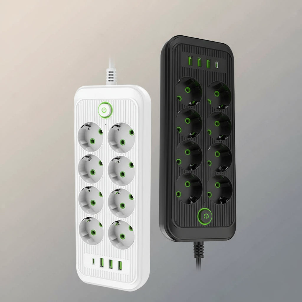 Cantarini PowerHub™ Multi-Socket Strip (8 AC + 3 USB + 1 Type-C, 2 m)