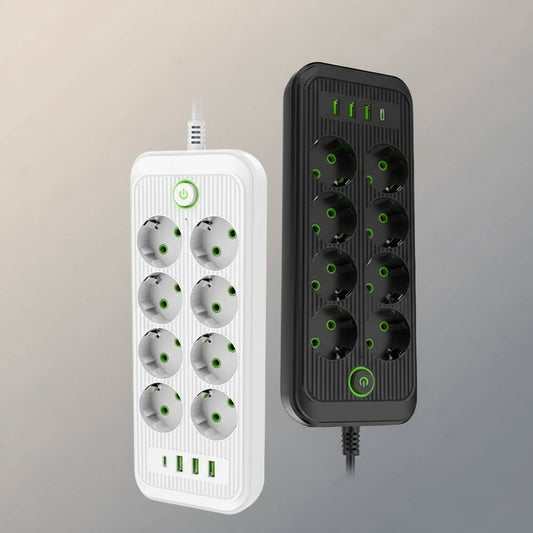 Cantarini PowerHub™ Multi-Socket Strip (8 AC + 3 USB + 1 Type-C, 2 m)